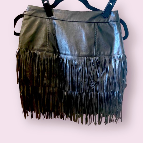 Blue Blush Dresses & Skirts - Blue Blush Black Fringe Skirt sz small NWT